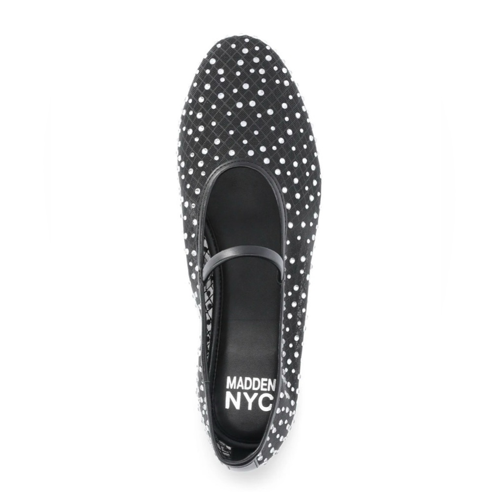 NWT Madden NYC Black and White Polka Dot Flats